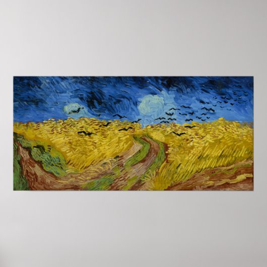 Van Gogh - Wheatfield mit Krähen Poster (Vorne)