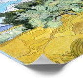 Van Gogh - Wheatfield mit Zypressen Poster (Ecke)