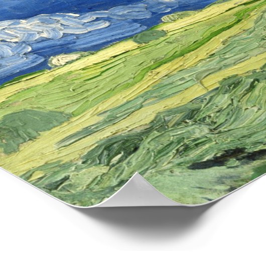 Van Gogh - Wheatfield under Thunderclouds Poster (Ecke)