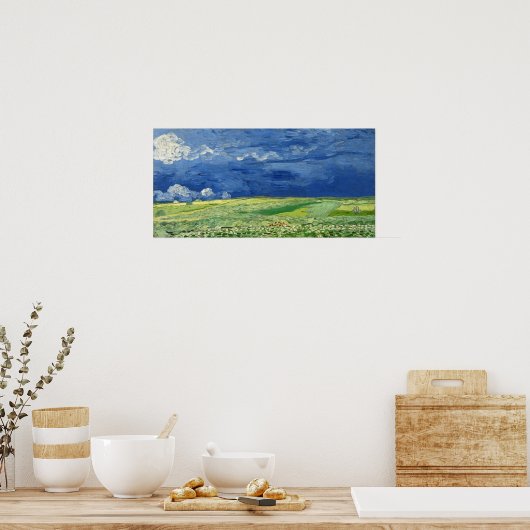 Van Gogh - Wheatfield under Thunderclouds Poster (Küche)
