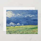 Van Gogh - Wheatfield unter Gewitterwolken Postkarte (Vorne/Hinten)