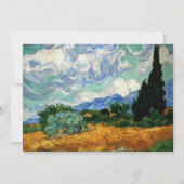 Van Gogh - Wheatfield with Cypress Tree, Karte (Vorderseite)