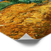 Van Gogh - Wheatfield with Cypress Tree, Poster (Ecke)