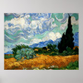 Van Gogh - Wheatfield with Cypress Tree, Poster (Vorne)