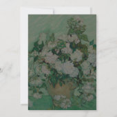 Van Gogh White Rose Flowers Floral Wedding Einladung (Rückseite)