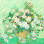 Van Gogh White Roses Aufkleber (Vorderseite)