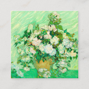 Van Gogh White Roses Begleitkarte