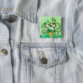 Van Gogh White Roses Button (Beispiel)