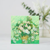 Van Gogh White Roses Einladung (Stehend Vorderseite)