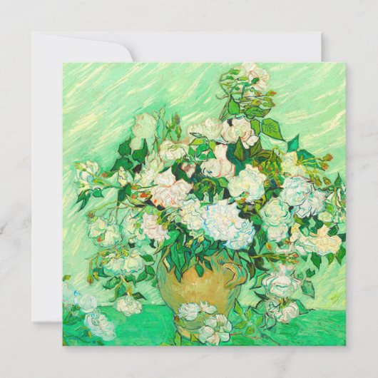 Van Gogh White Roses Einladung (Vorderseite)