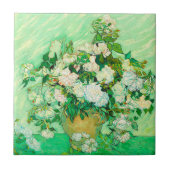 Van Gogh White Roses Fliese (Vorderseite)