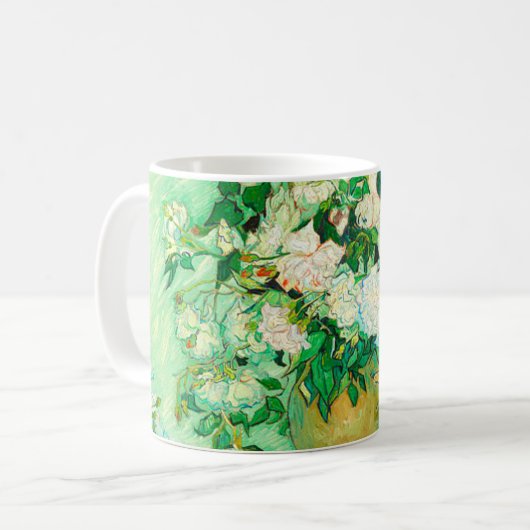 Van Gogh White Roses Kaffeetasse (Vorderseite Links)
