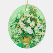 Van Gogh White Roses Keramik Ornament (Links)