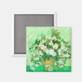 Van Gogh White Roses Magnet (Vorderseite/Rückseite)