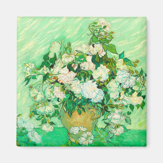Van Gogh White Roses Magnet (Vorne)