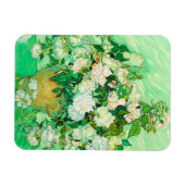 Van Gogh White Roses Magnet (Horizontal)
