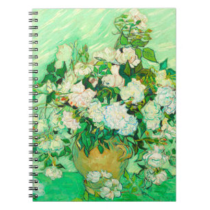 Van Gogh White Roses Notizblock