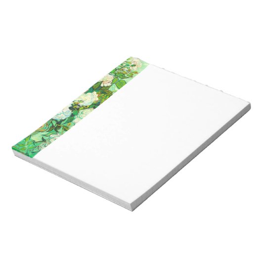 Van Gogh White Roses Notizblock (Rotiert)