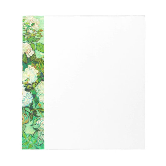 Van Gogh White Roses Notizblock (Vorderseite)