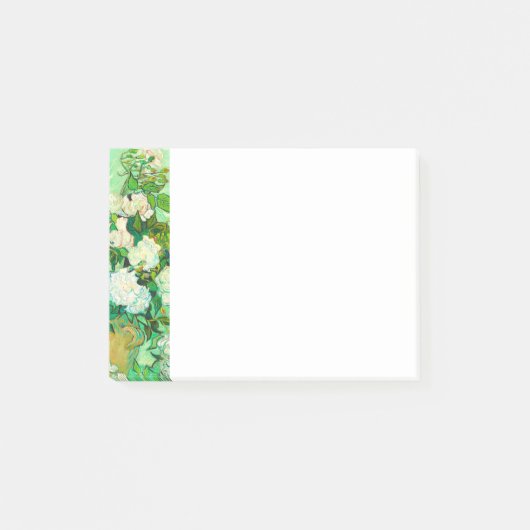 Van Gogh White Roses Post-it Klebezettel (Vorderseite)