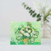 Van Gogh White Roses Postkarte (Stehend Vorderseite)