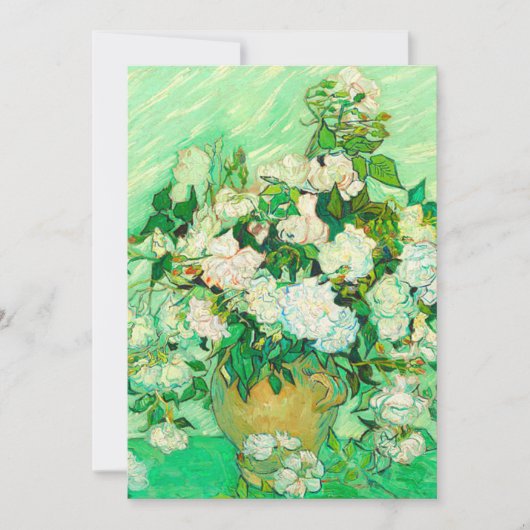 Van Gogh White Roses Save The Date (Vorderseite)