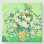 Van Gogh White Roses Steinuntersetzer (Vorderseite)