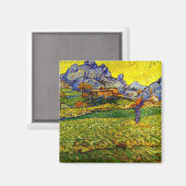 Van Gogh - Wiese in den Bergen Magnet (Vorderseite/Rückseite)