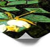 Van Gogh - Wilde Rose, Blumengemälde von Van Gogh Poster (Ecke)