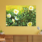 Van Gogh - Wilde Rose, Leinwanddruck (Insitu (Wohnzimmer))
