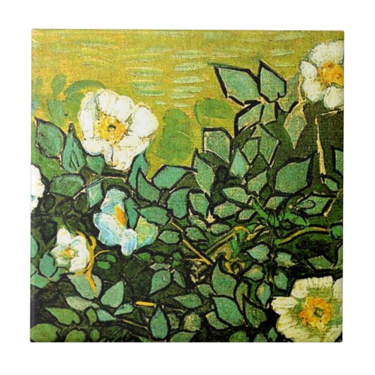 Van Gogh - Wilde Rosen Fliese (Vorderseite)