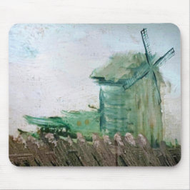 Van Gogh Windmill Painting Mousepad