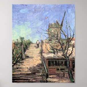 Van Gogh Windmühle auf Montmartre Poster