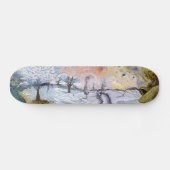 Van Gogh: Winter-Landschaft Skateboard (Horizontal)