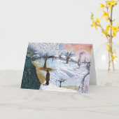 Van Gogh: Winterlandschaft Karte (Gelbe Blume)