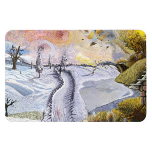 Van Gogh: Winterlandschaft Magnet