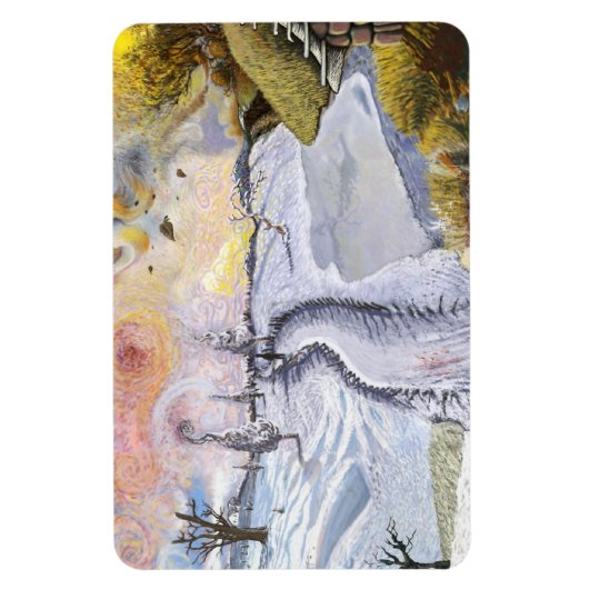 Van Gogh: Winterlandschaft Magnet (Vertikal)