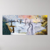 Van Gogh: Winterlandschaft Poster (Vorne)