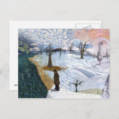 Van Gogh: Winterlandschaft Postkarte (Vorne/Hinten)
