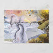 Van Gogh: Winterlandschaft Postkarte (Vorderseite)