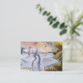 Van Gogh: Winterlandschaft Visitenkarte (Stehend Vorderseite)