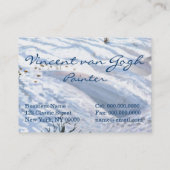 Van Gogh: Winterlandschaft Visitenkarte (Rückseite)