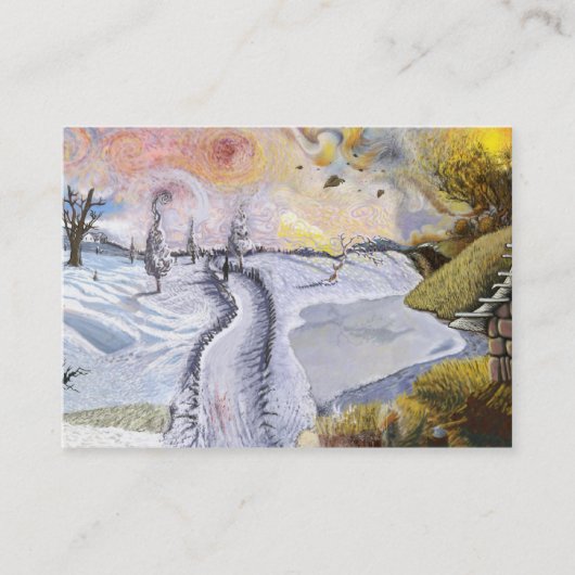 Van Gogh: Winterlandschaft Visitenkarte (Vorderseite)