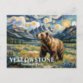 Van Gogh Yellowstone Grizzly Bären Benutzerdefinie Postkarte (Vorderseite)