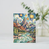 Van Gogh Zion Virgin River Patriarchs Custom Postkarte (Stehend Vorderseite)