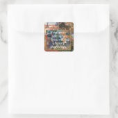 Van Gogh zitiert, wenn Sie wirklich Liebe Natur, Quadratischer Aufkleber (Tasche)