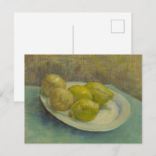 Van Gogh Zitronen Teller Gelb Küchenkunst Postkarte