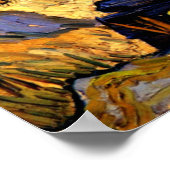 Van Gogh - Zwei Poplars auf einem Hügel - 1889 Poster (Ecke)