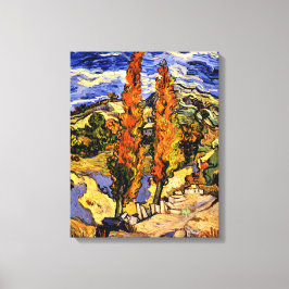 Van Gogh - Zwei Poplars auf einem Hügel Leinwanddruck