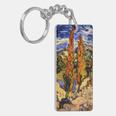 Van Gogh - Zwei Poplars auf einem Hügel Schlüsselanhänger (Vorderseite links)